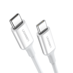 Кабель UGREEN US264 60519_ USB-C 2.0 Male/USB-C 2.0 Male 3A Data, 1.5м, white