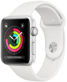 Часы Apple Watch Series 3 42 mm Silver Aluminum Case/White Sport Band