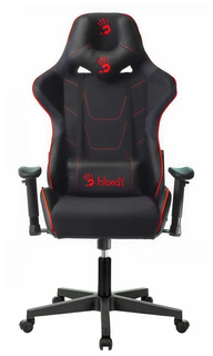 Кресло A4Tech BLOODY GC-400 игровое черный/красный с подголов. крестов. пластик черный