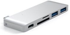 Док-станция Satechi Type-C USB 3.0 Passthrough Hub USB для Macbook 12", 1x USB-C, 2 x USB 3.0, SD, m