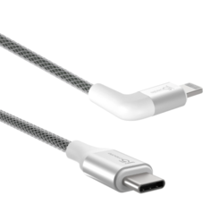 Кабель j5create JALC15W USB-C to Lightning Cable 90 Degrees - white