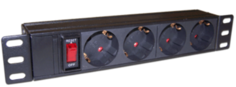 Блок розеток TWT TWT-PDU10-10A4P 10" 4 шт., 10A 250V, без шнура питания.уст размер 254