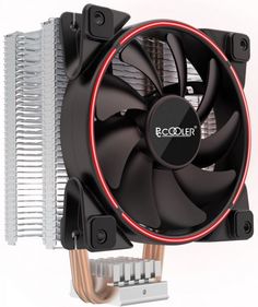 Кулер PCCooler GI-X3R V2 S775/115X/20XX/AM2/AM3/AM4 (24 шт/кор, TDP 125W, вент-р 120мм с PWM, 3 тепловые трубки 6мм, красная LED подсветка, 1000-1800R