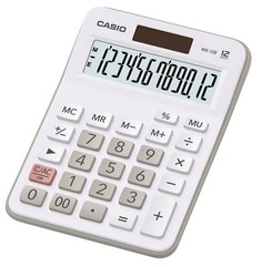 Калькулятор настольный Casio MX-12B-WE-W-EC белый/серый 12-разр.
