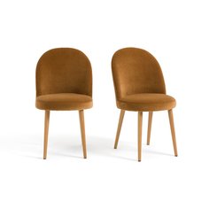 Комплект из двух велюровых стульев LaRedoute