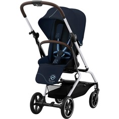 Детская коляска Cybex Eezy S Twist+ 2 SLV Ocean Blue с бампером и дождевиком