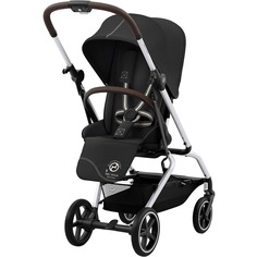 Детская коляска Cybex Eezy S Twist+ 2 SLV Moon Black с бампером и дождевиком