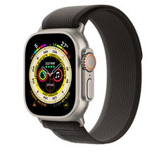 Ремешок Apple Trail Loop 49mm, Нейлон, черный/серый