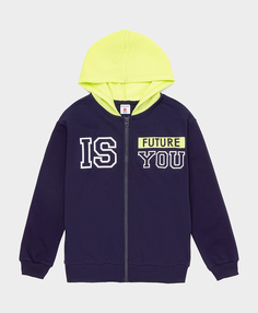 Толстовка на молнии темно-синяя Button Blue