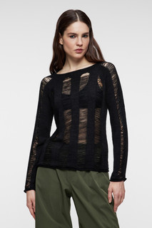 Джемпер тонкий вязаный с прозрачными вставками Befree