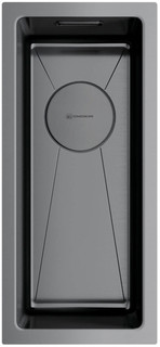 Кухонная мойка вороненая сталь Omoikiri Taki 20-U/IF-GM 4973105