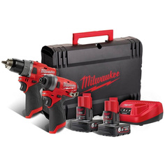 Набор инструментов Milwaukee M12 FPP2A-402X FUE (Дрель M12 FUEL FPD-0 + Винтоверт M12 FUEL FID-0)