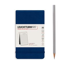 Блокнот Leuchtturm1917, в линейку, 92 листа, А6, синий неви