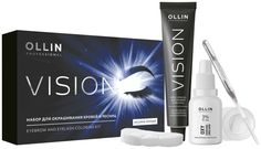 Набор Ollin Professional Vision для окрашивания бровей и ресниц (Иссиня-черный)