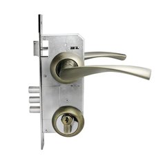 Замок врезной цилиндровый, Аллюр, ЗВ4-85А. 1330, 12 251, ручка в комплекте, цилиндровый, матовая бронза