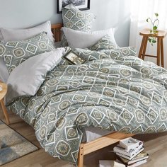 Постельное белье 1.5-спальное, простыня 145х214 см, 2 наволочки 70х70 см, пододеяльник 145х214 см, Адель, поплин, Артемида