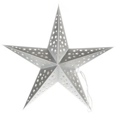 Украшение декоративное 60 см, серебро, Звезда, SYZWX-202297