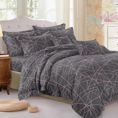 Постельное белье 2-спальное, простыня 200х220 см, 2 наволочки 70х70 см, пододеяльник 175х215 см, Cleo, полисатин, коллекция Art Color, 20/091-AC