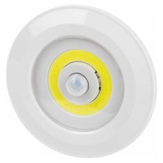 Фонарь Эра, SB-804, пластик, с датчиком движения, пушлайт, 3W COB 3хAAA, Б0054039 ERA