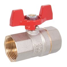 Кран для воды, 3/4" (20 мм), Г-Г, ручка-бабочка, РосТурПласт, 25349