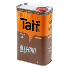Масла для четырехтактных двигателей синтетические масло моторное TAIF Allegro 5W-30 1л