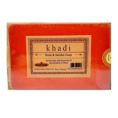 Мыло твердое KHADI Натуральное очищающее мыло Роза и Сандал 125