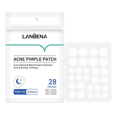 Патчи для лица LANBENA Патчи от прыщей и акне точечные, антибактериальный пластырь от воспалений (ночные) 28.0