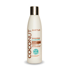 Шампунь для волос KATIVA Шампунь восстанавливающий с органическим кокосовым маслом для поврежденных волос Coconut 250