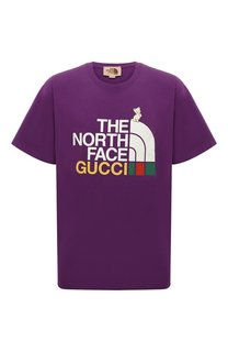 Хлопковая футболка The North Face x Gucci Gucci