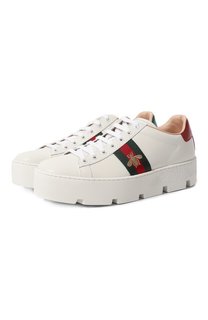 Кожаные кроссовки New Ace Gucci