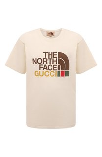 Хлопковая футболка The North Face x Gucci Gucci