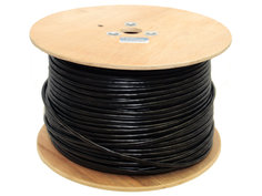 Сетевой кабель 5bites UTP / SOLID / 5E / 24AWG / COPPER / PE+PVC / BLACK / OUTDOOR / MESSENGER / DRUM / 305M US5505-305CPE-M