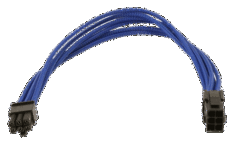 Удлинитель GELID CA-6P-03 6-pin PCI-E, 30см, индивидуальная оплетка, синий