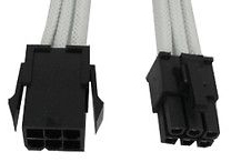 Удлинитель GELID CA-6P-02 6-pin PCI-E, 30см, индивидуальная оплетка, белый
