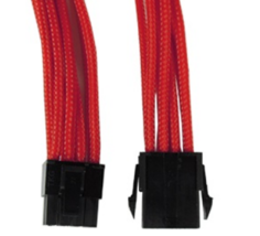 Удлинитель GELID CA-8P-08 6+2-pin PCI-E, 30см, индивидуальная оплетка, красный