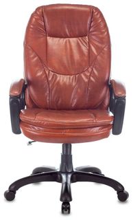 Кресло офисное Бюрократ CH-868N/BROWN руководителя, крестовина пластик, эко.кожа, цвет: коричневый