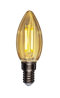 Лампа Rexant 604-099 филаментная свеча CN35 9.5 Вт 950 Лм 2400K E14 золотистая колба