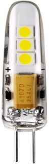 Лампа светодиодная Navigator NLL-S-G4-2.5-12-3K силикон, 2,5Вт, 12В, 3000К, 170лм, G4, 10х36.5мм, капсульная (71265)