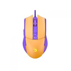 Мышь A4Tech Bloody L65 Max L65 MAX/ROYAL VIOLET желтая/фиолетовая оптическая (12000dpi) USB (6but) 1808893