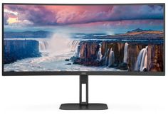Монитор 34" AOC Gaming CU34V5C 3440x1440, 21:9, 1ms, 3000:1, 100Hz, 300 cd/㎡, 178°/178°, HDMI M/M, DP, USB, black