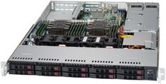 Серверная платформа 1U Supermicro SYS-1029P-WTRT (2x3647, C622, 12xDDR4, 10x2.5" HS, 2x10GE, 2x750W,Rail)
