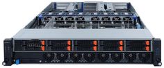 Серверная платформа 2U GIGABYTE R292-4S0 (4*LGA4189, C621A, 48*DDR4 (3200), 10*2.5" HDD/SSD HS, M.2, 6*PCIE, 2*10Glan, Mlan, VGA, COM, 4*USB 3.0, 2*32