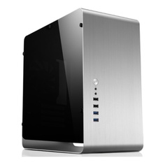 Корпус mATX JONSBO UMX3W Silver UMX3W Silver серебристый, без БП, боковая панель из закаленного стекла, 2*USB 3.0, audio