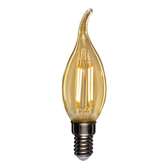 Лампа Rexant 604-117 филаментная свеча на ветру CN37 9.5 Вт 950 Лм 2400K E14 золотистая колба