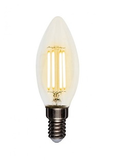 Лампа Rexant 604-083 филаментная свеча CN35 7.5 Вт 600 Лм 2700K E14 прозрачная колба