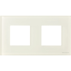 Рамка ABB N2272 CB 2-постовая, 2+2 модуля, IP20 (белое стекло)