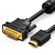 Кабель интерфейсный UGREEN HD106 30116_ HDMI(M)/DVI(24+1), 1м, черный