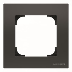 Рамка ABB 2CLA857100A1501 1-постовая, чёрный бархат