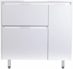 Тумба белый матовый 90 см с бельевой корзиной Style Line Барселона СС-00002345