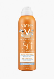 Спрей для тела Vichy солнцезащитный для детей спрей-вуаль анти-песок для лица и тела SPF50+, 200 мл